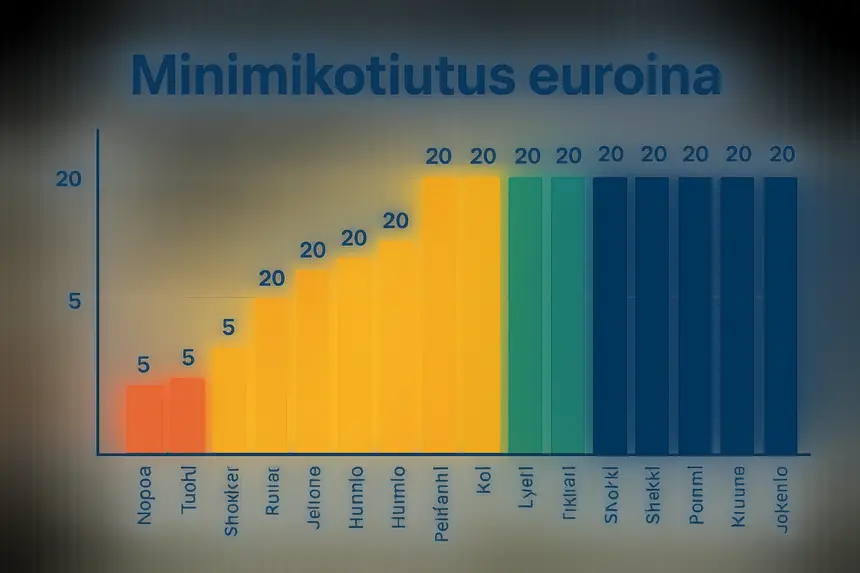 Pylväskaavio 1 euron talletuskasinoiden minimikotiutuksista
